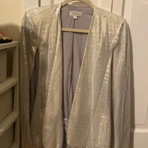Tahari small women’s blazer silver sequined